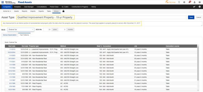 Bloomberg Tax & Accounting Fixed Assets: QIP
