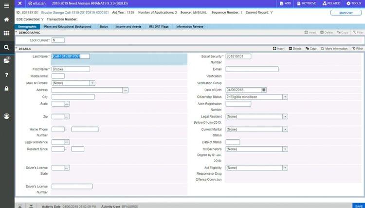 Ellucian Banner Demographics Higher Education ERP Systems