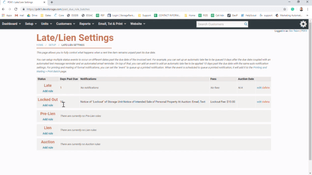 Storable Easy: Late/Lien Settings