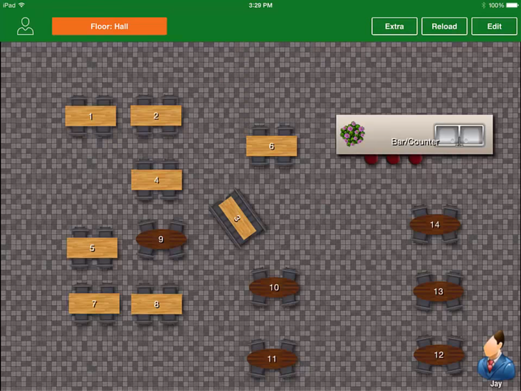 Floorplan in Lightspeed Restaurant