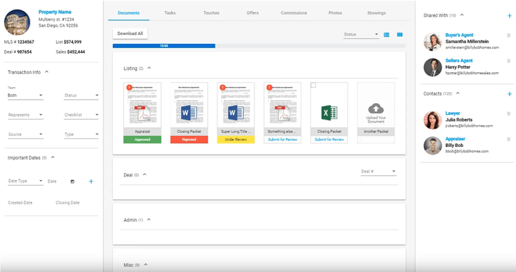 RealtyAPX document uploads